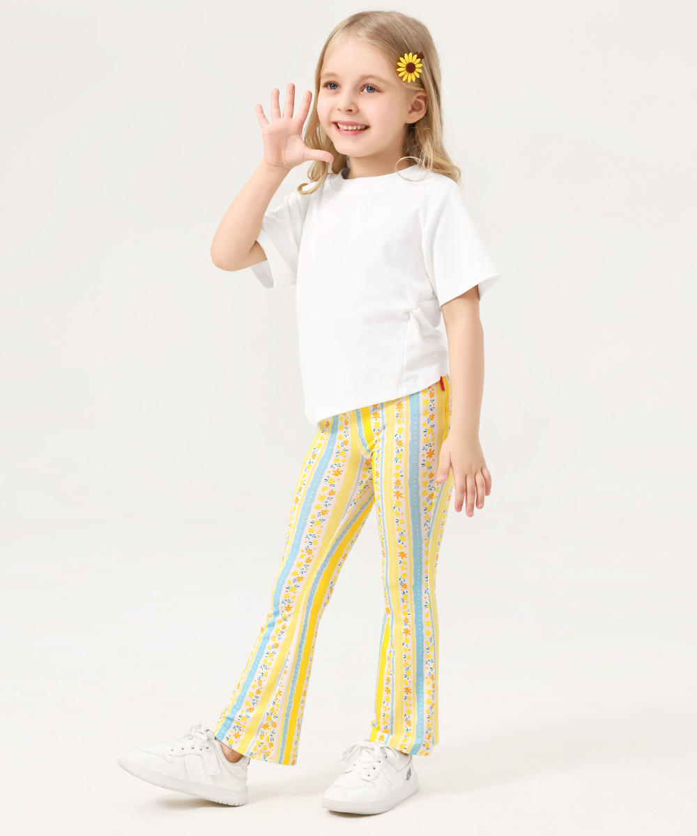 Bamboo Kids Bell- Bottom Print Pants