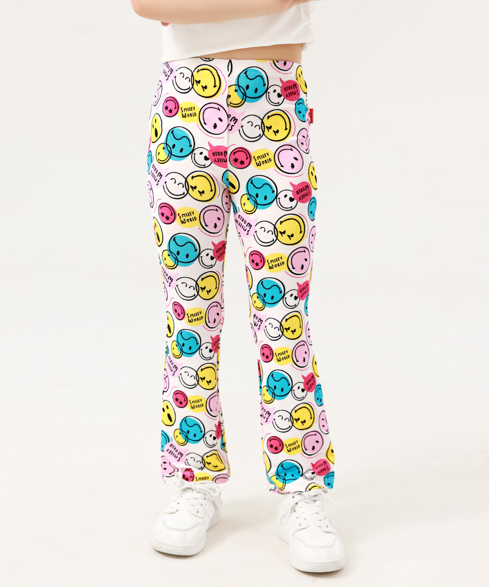 Bamboo Kids Bell- Bottom Print Pants