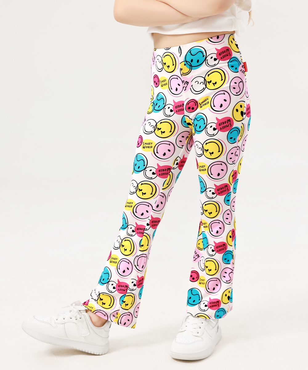 Bamboo Kids Bell- Bottom Print Pants