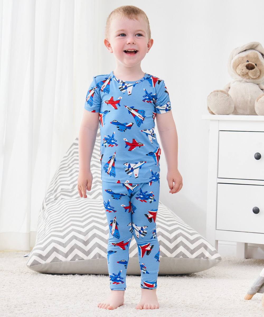 Toddler Boy Short Sleeve Bamboo Pajamas