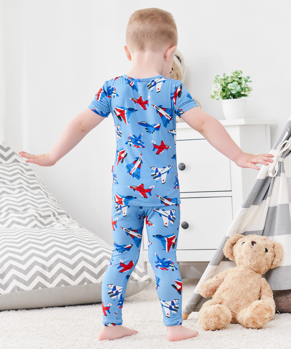 Toddler Boy Short Sleeve Bamboo Pajamas