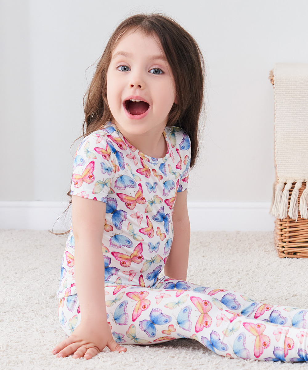 Toddler Short Sleeve Bamboo Pajamas