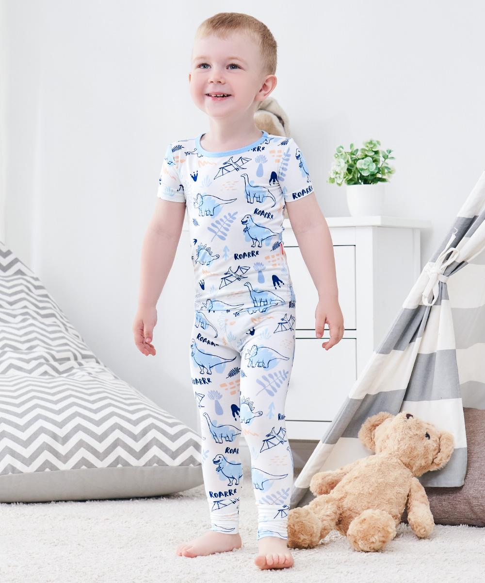 Toddler Boy Short Sleeve Bamboo Pajamas