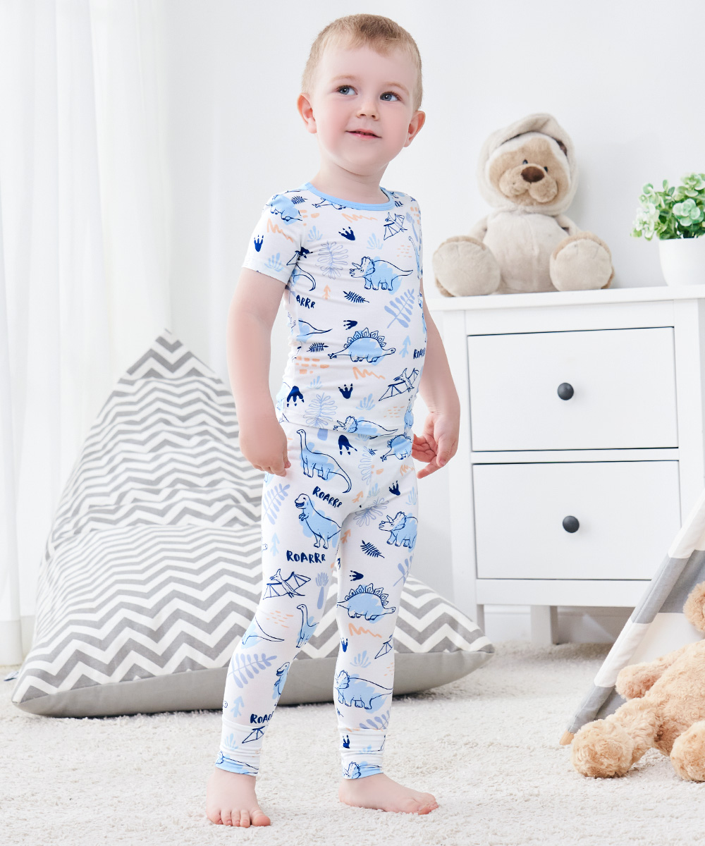 Toddler Boy Short Sleeve Bamboo Pajamas