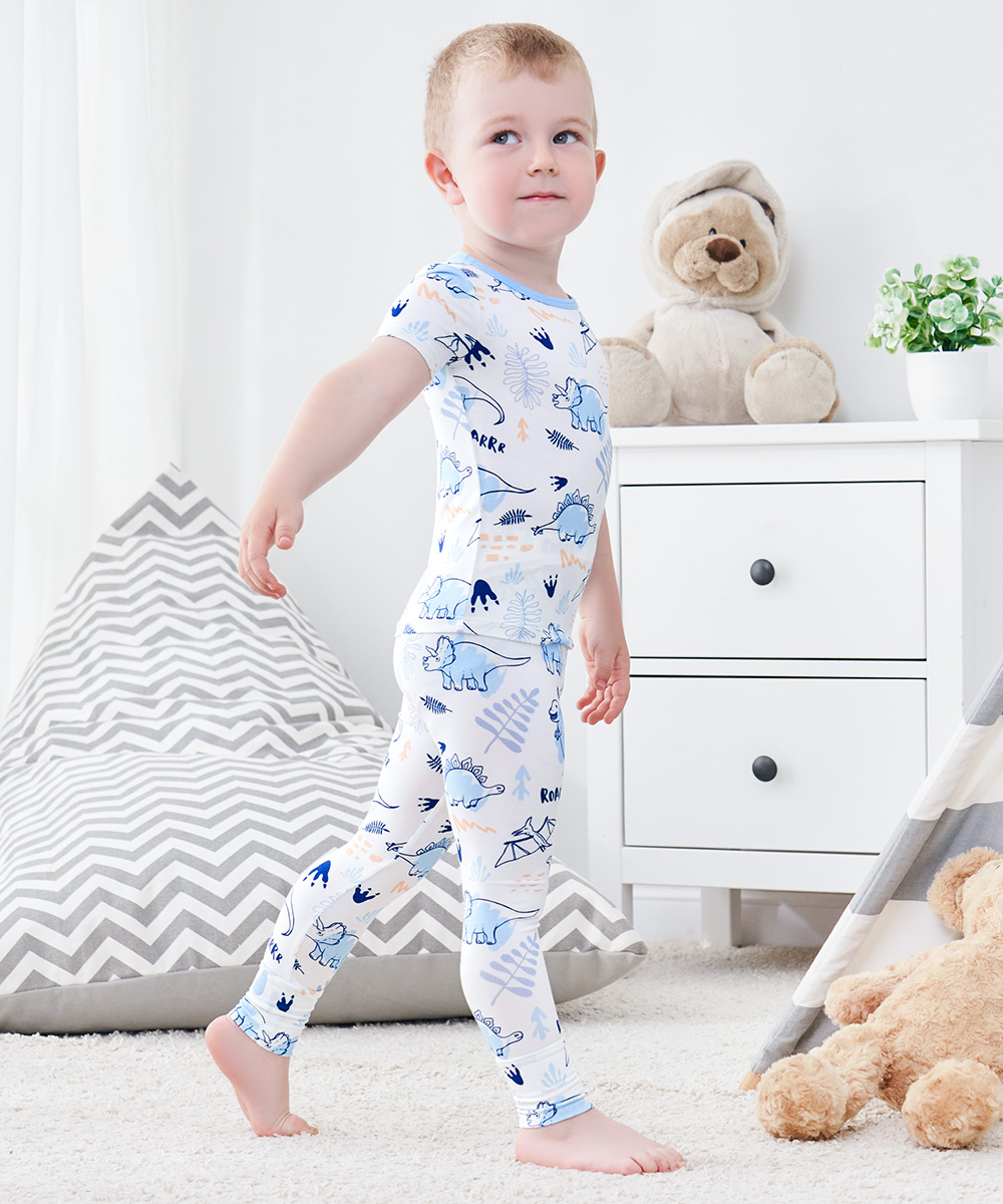 Toddler Boy Short Sleeve Bamboo Pajamas