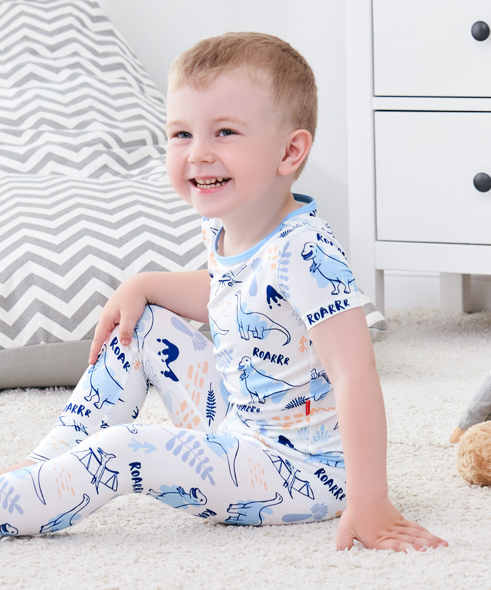 Toddler Boy Short Sleeve Bamboo Pajamas