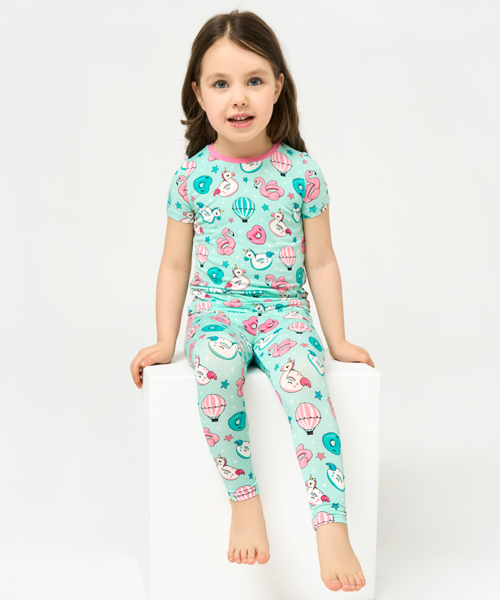 Toddler Girl Short Sleeve Pajamas