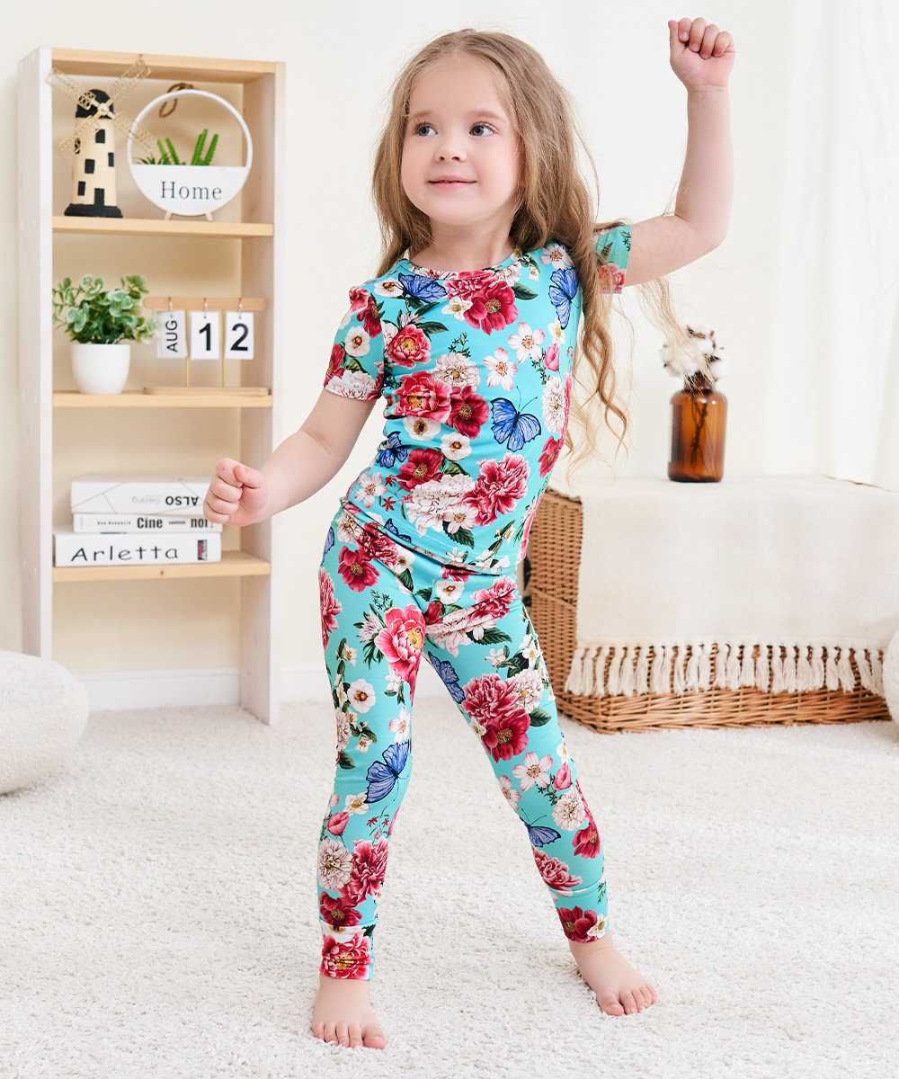 Toddler Short Sleeve Bamboo Pajamas