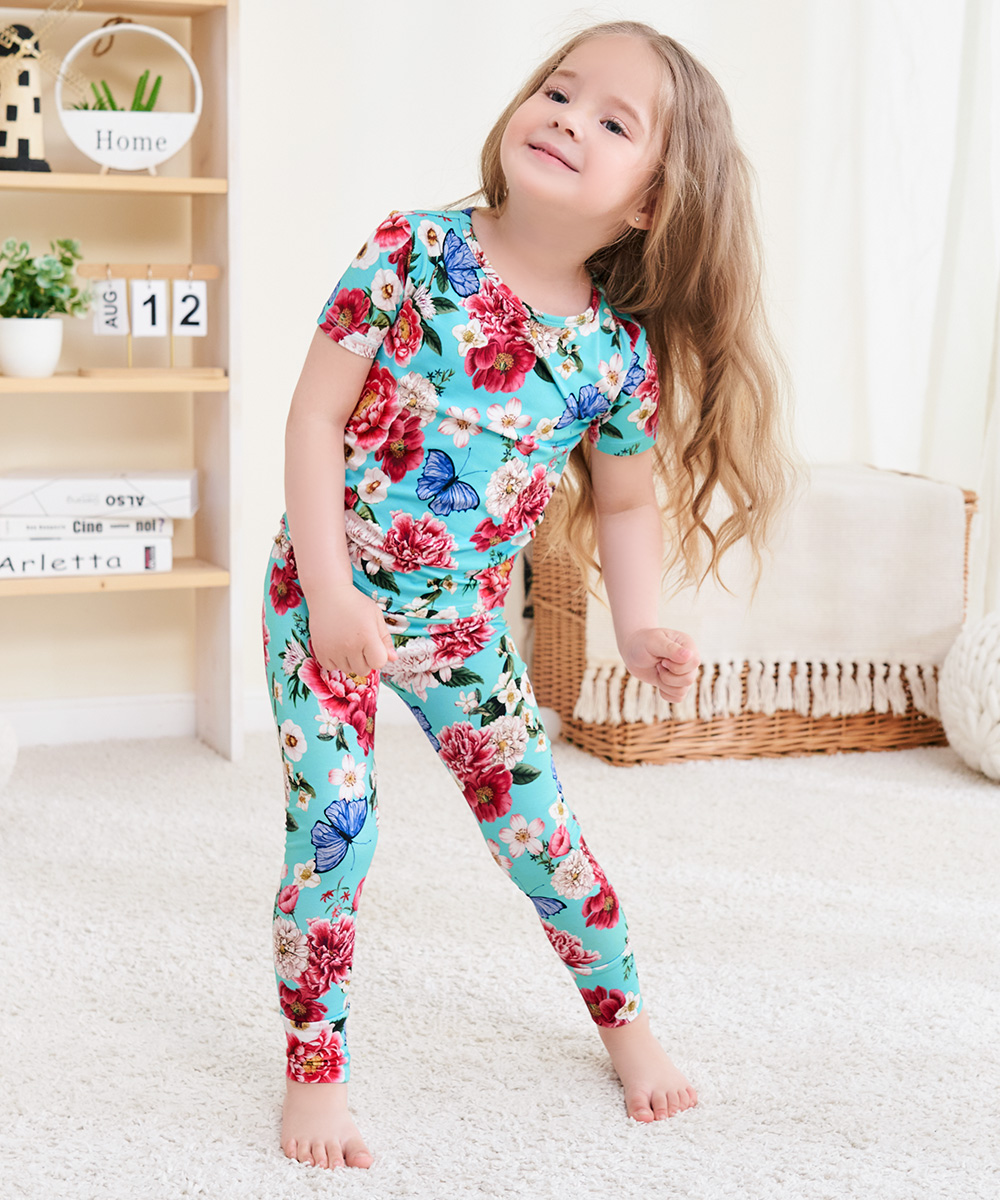 Toddler Short Sleeve Bamboo Pajamas