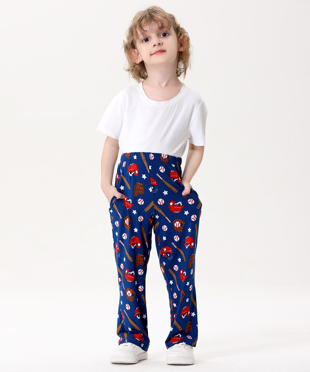 Toddler Boys Wide Leg Pajama Pants