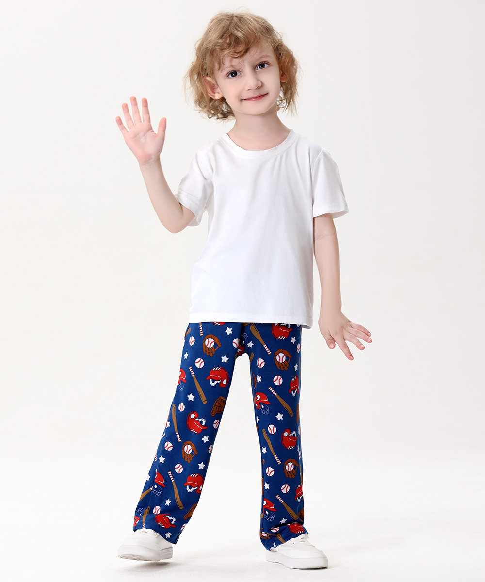 Toddler Boys Wide Leg Pajama Pants