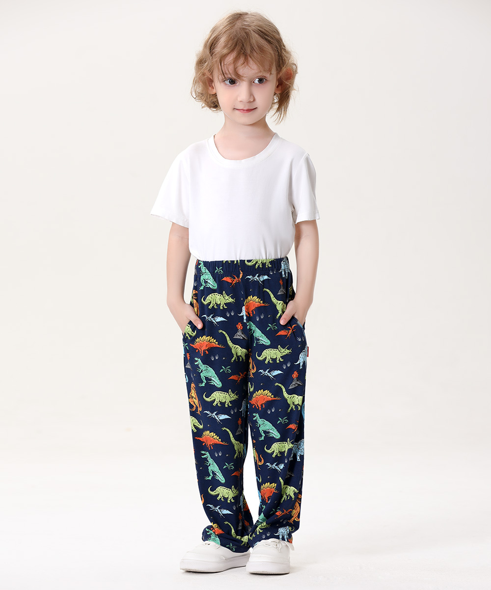 Toddler Boys Wide Leg Pajama Pants