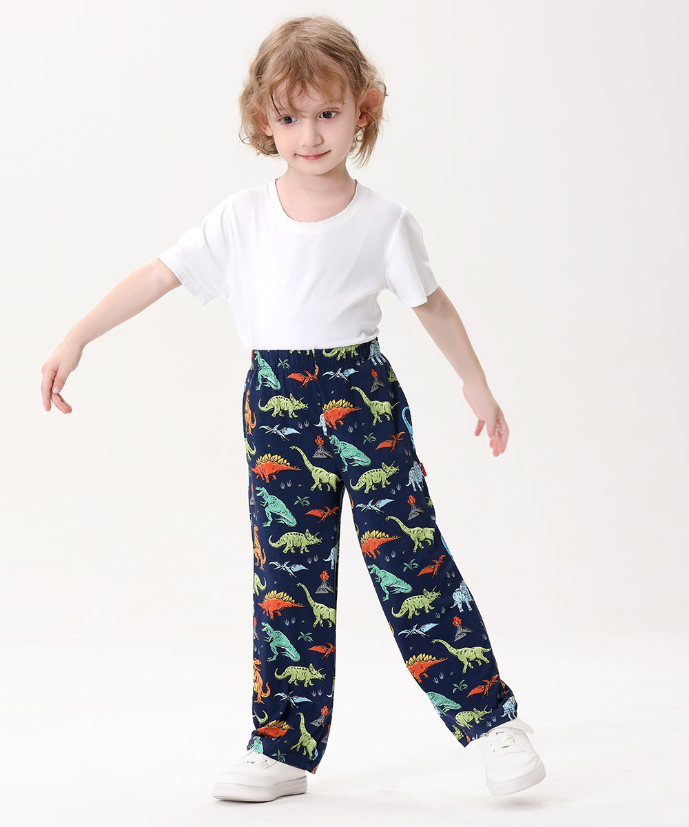 Toddler Boys Wide Leg Pajama Pants