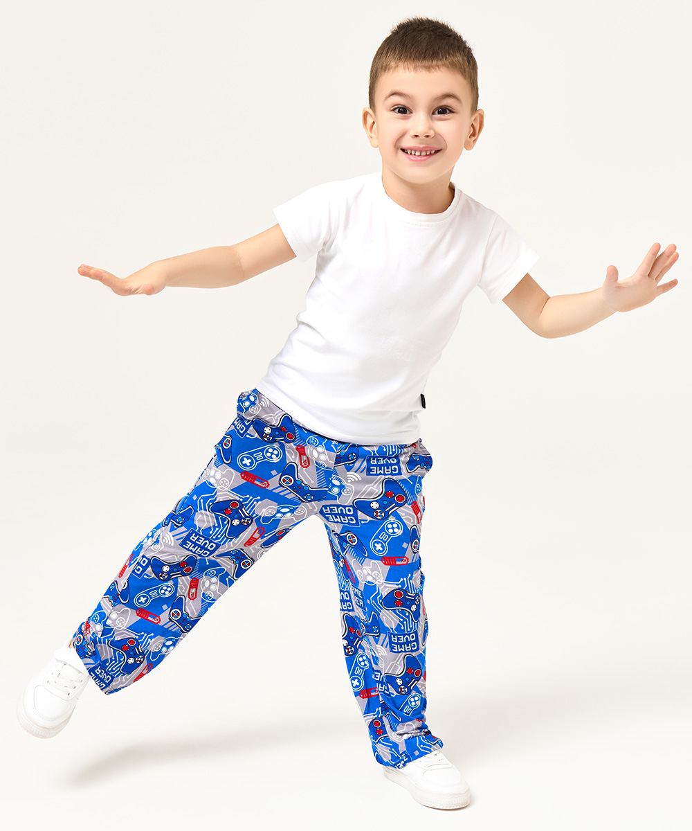 Toddler Boys Wide Leg Pajama Pants