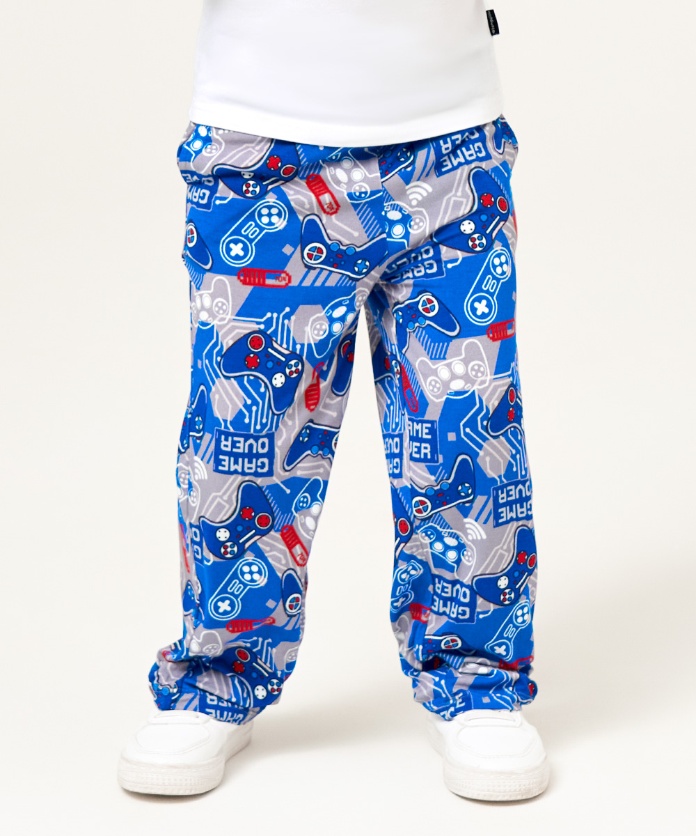 Toddler Boys Wide Leg Pajama Pants