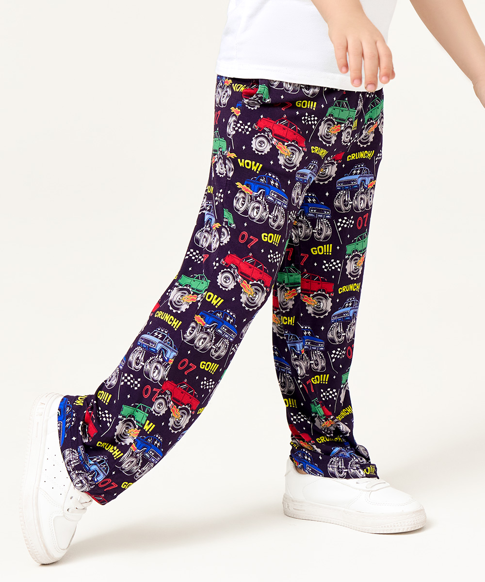 Toddler Boys Wide Leg Pajama Pants