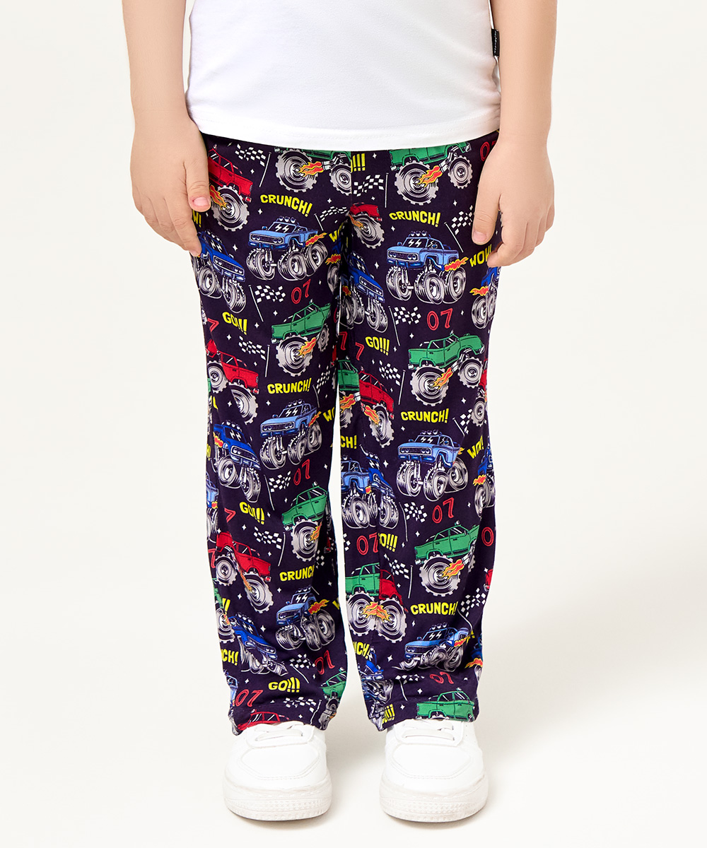Toddler Boys Wide Leg Pajama Pants