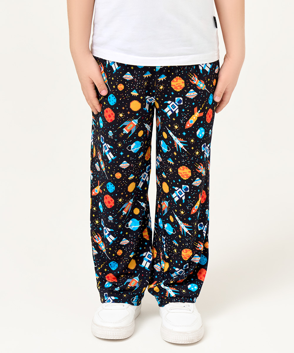 Toddler Boys Wide Leg Pajama Pants
