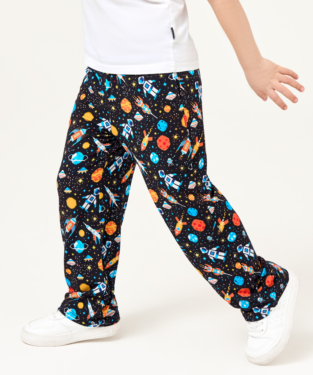 Toddler Boys Wide Leg Pajama Pants