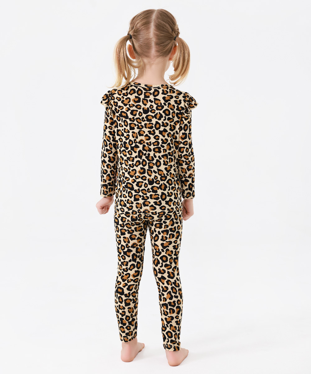 Toddler Girl Pajamas Ruffled Long Sleeve Pajamas