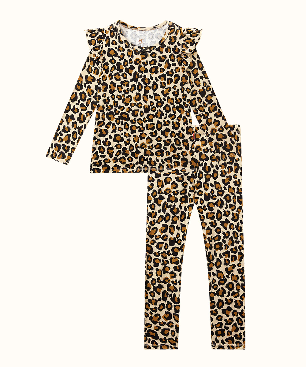 Toddler Girl Pajamas Ruffled Long Sleeve Pajamas