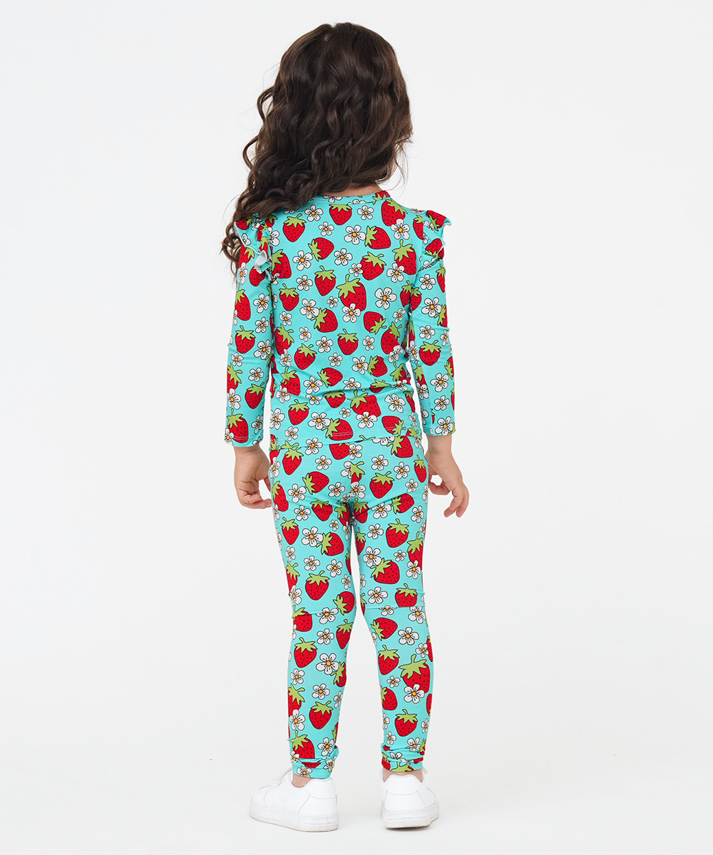 Toddler Girl Pajamas Ruffled Long Sleeve Pajamas