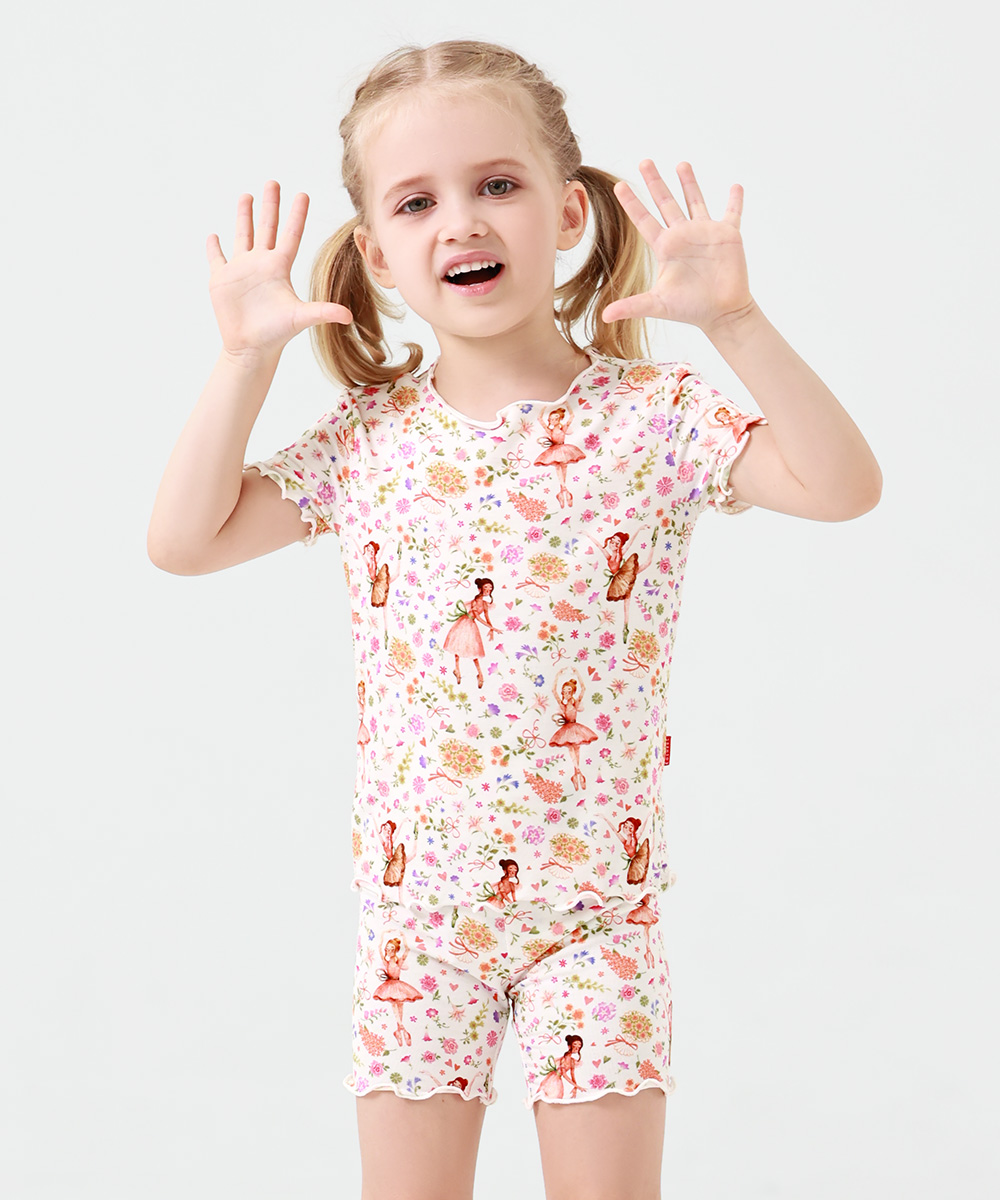Toddler Girls Snug Fit Short Sleeve Pajamas Sets