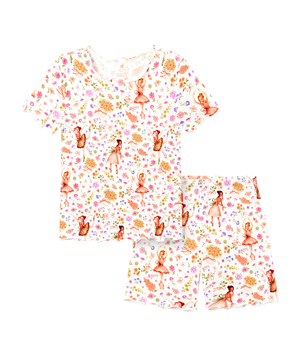 Toddler Girls Snug Fit Short Sleeve Pajamas Sets