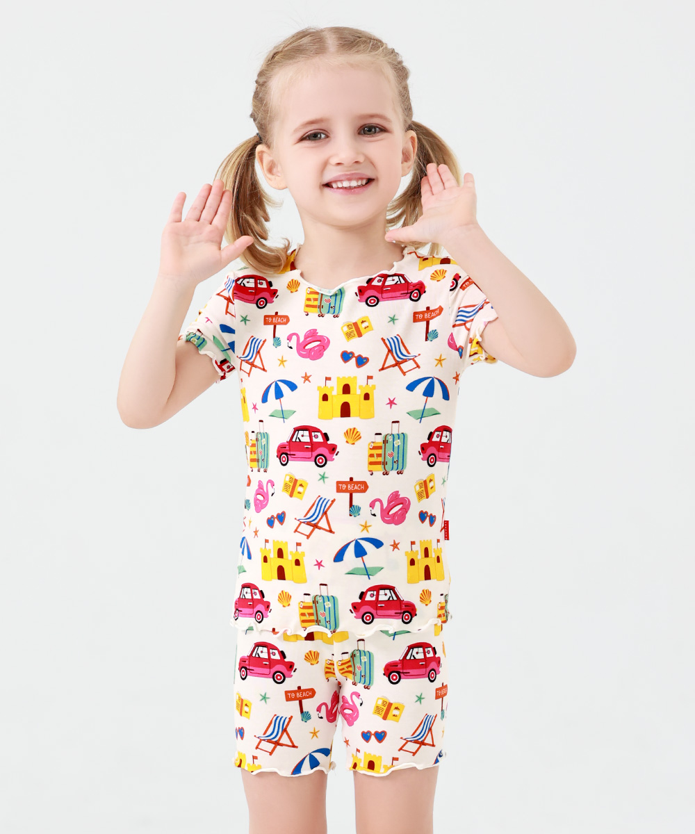 Toddler Girls Snug Fit Short Sleeve Pajamas Sets