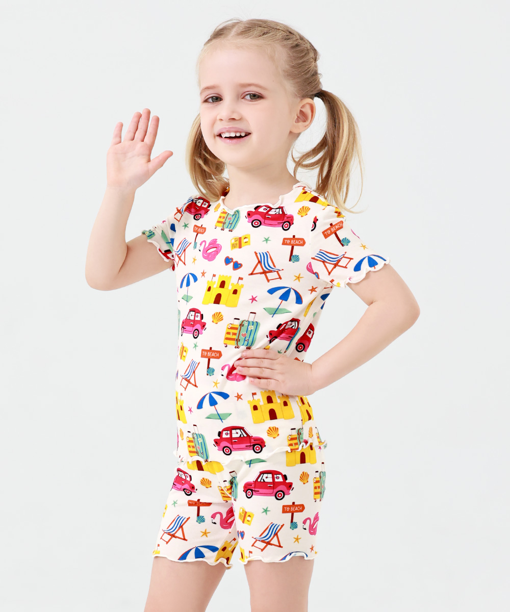 Toddler Girls Snug Fit Short Sleeve Pajamas Sets