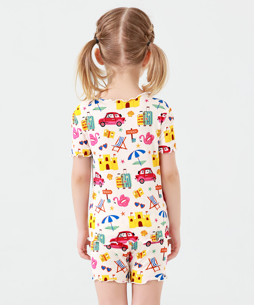 Toddler Girls Snug Fit Short Sleeve Pajamas Sets