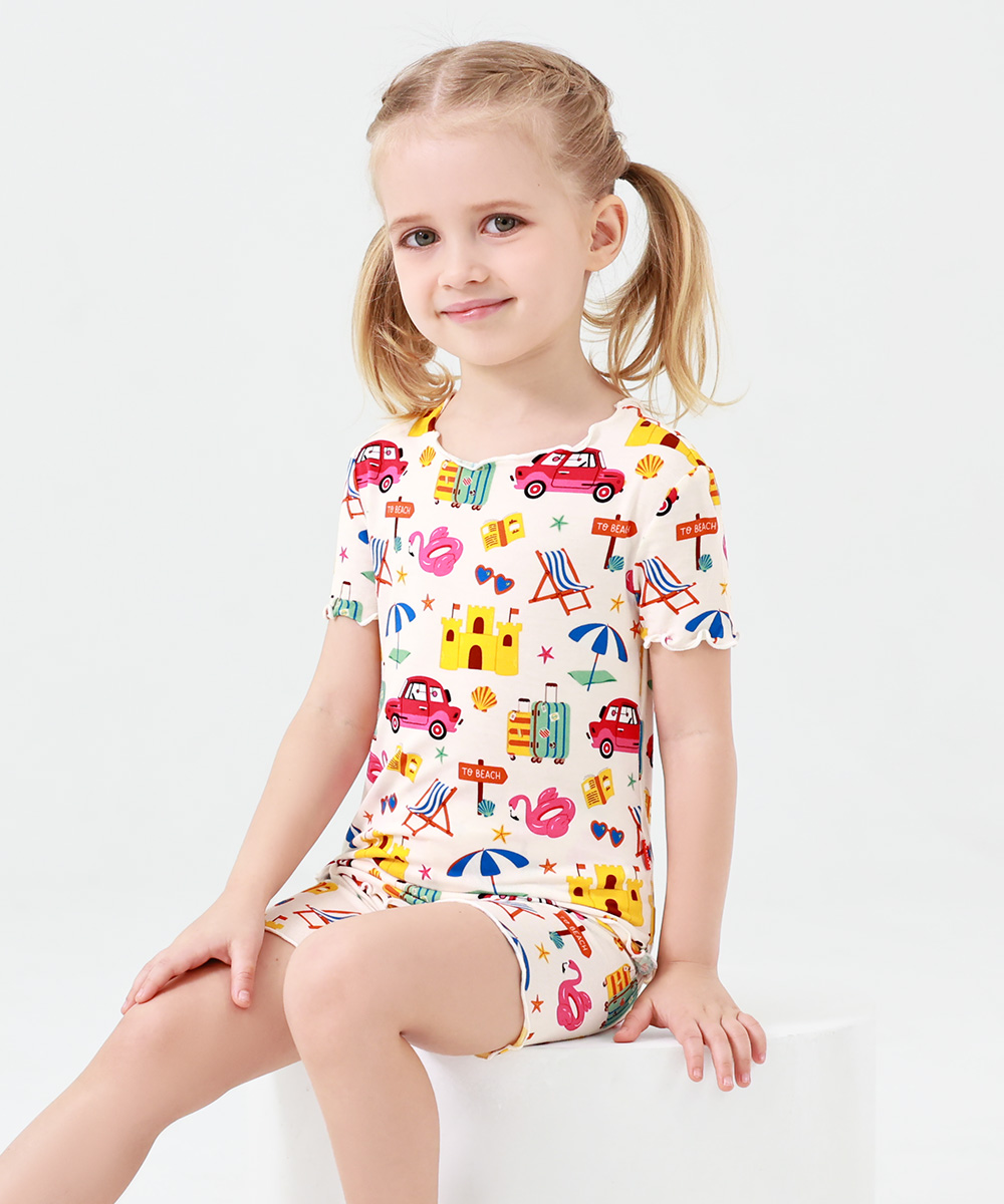 Toddler Girls Snug Fit Short Sleeve Pajamas Sets
