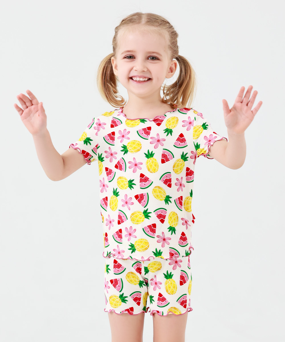 Toddler Girls Snug Fit Short Sleeve Pajamas Sets