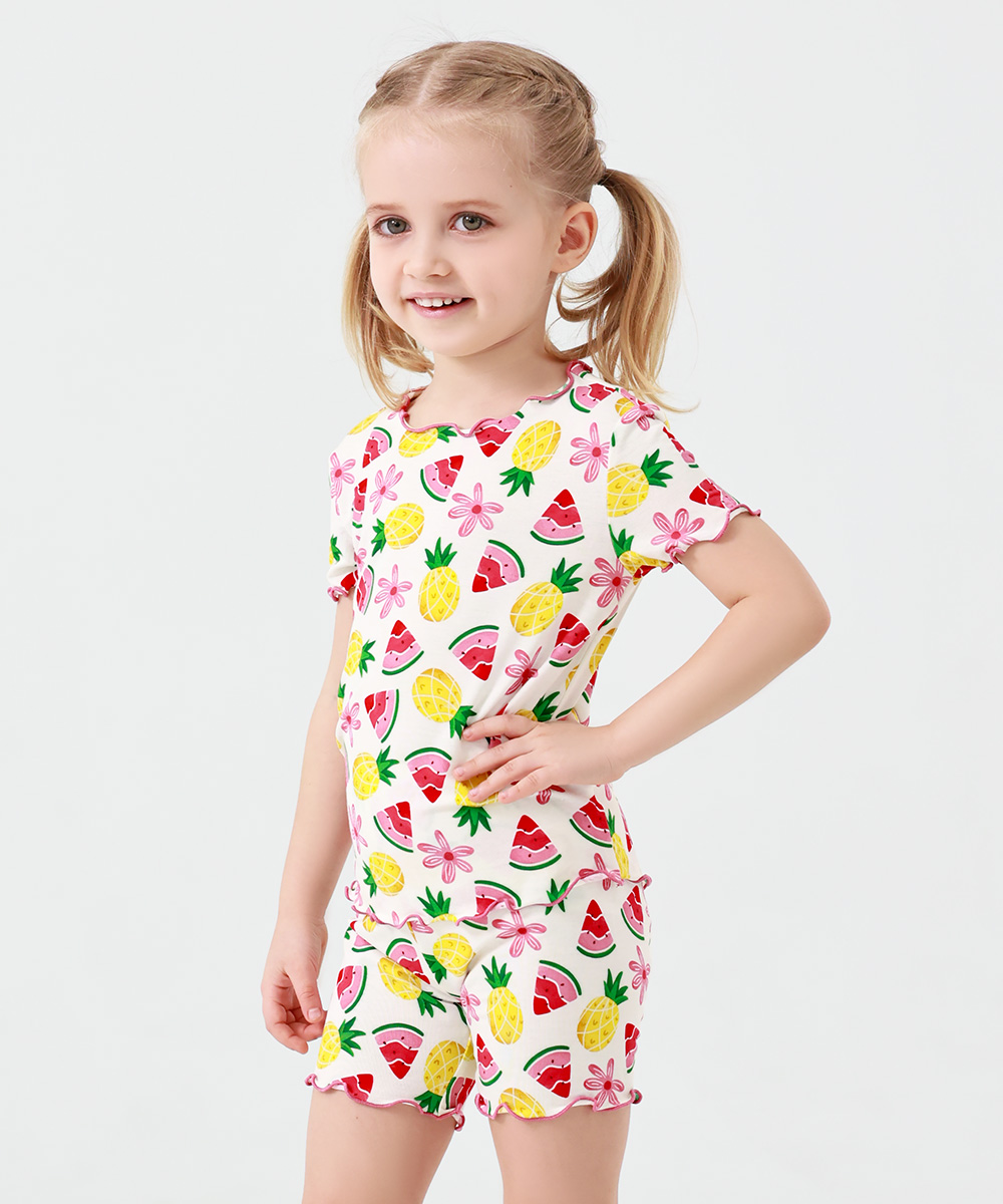 Toddler Girls Snug Fit Short Sleeve Pajamas Sets