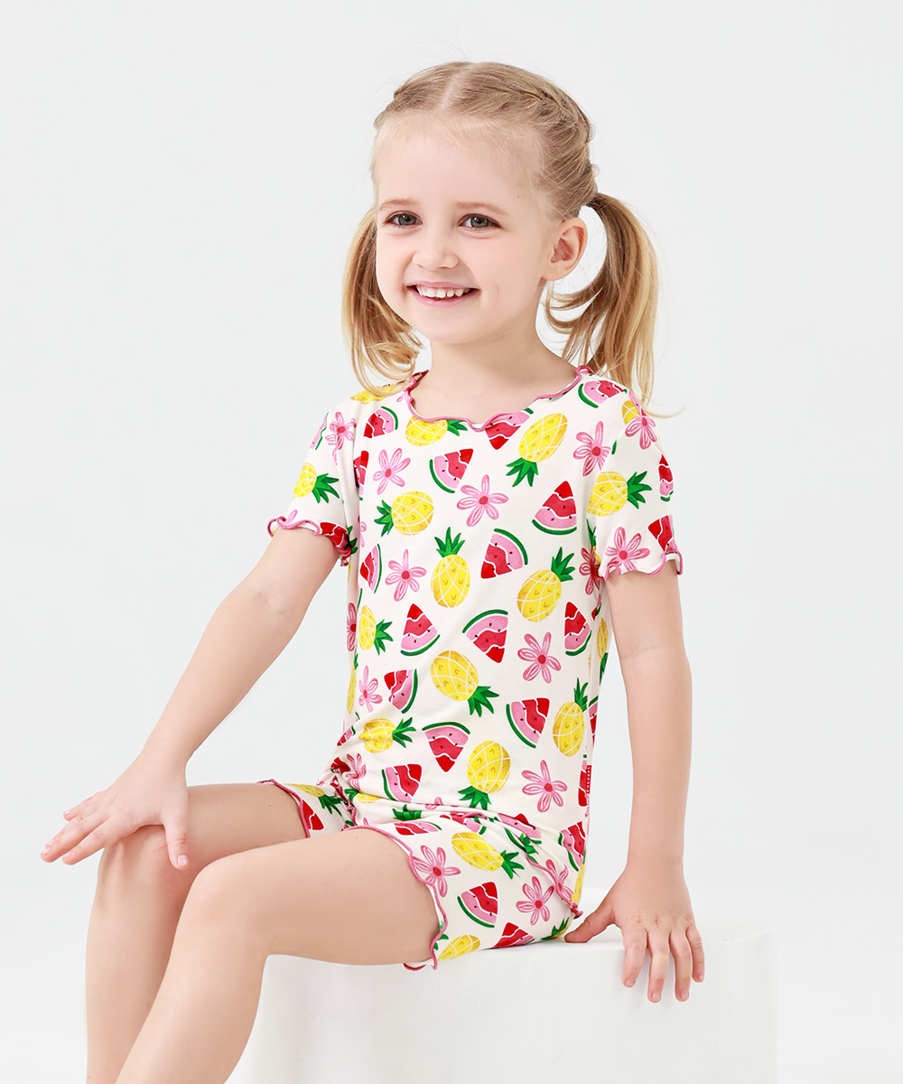 Toddler Girls Snug Fit Short Sleeve Pajamas Sets