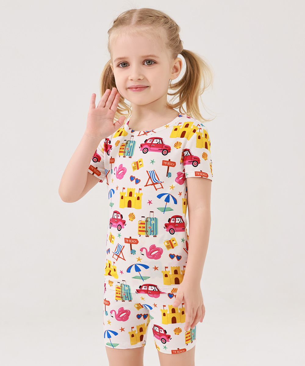 Bamboo Girls Short Sleeve Pajama Sets