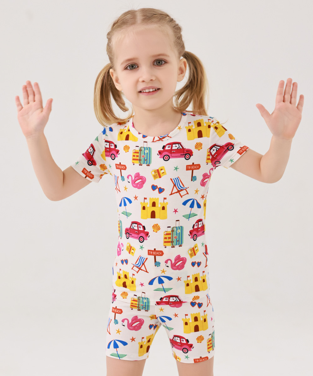 Bamboo Girls Short Sleeve Pajama Sets