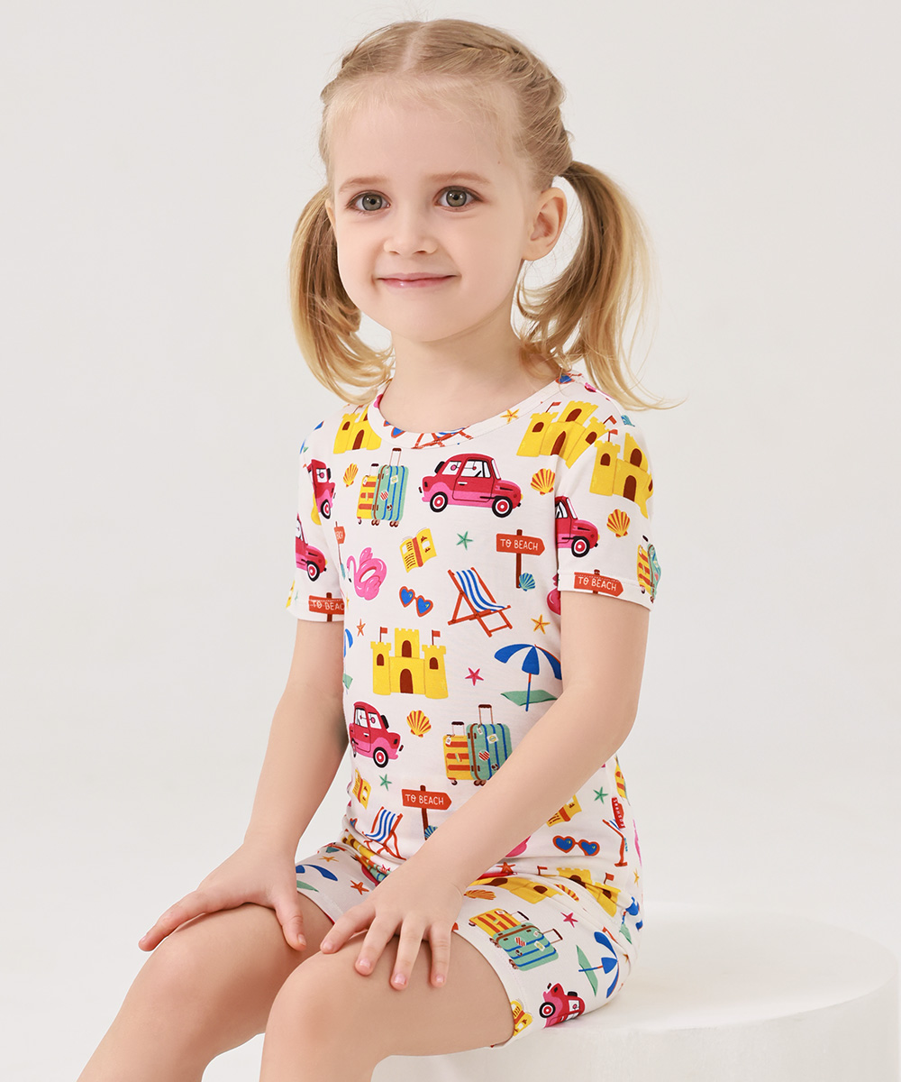 Bamboo Girls Short Sleeve Pajama Sets