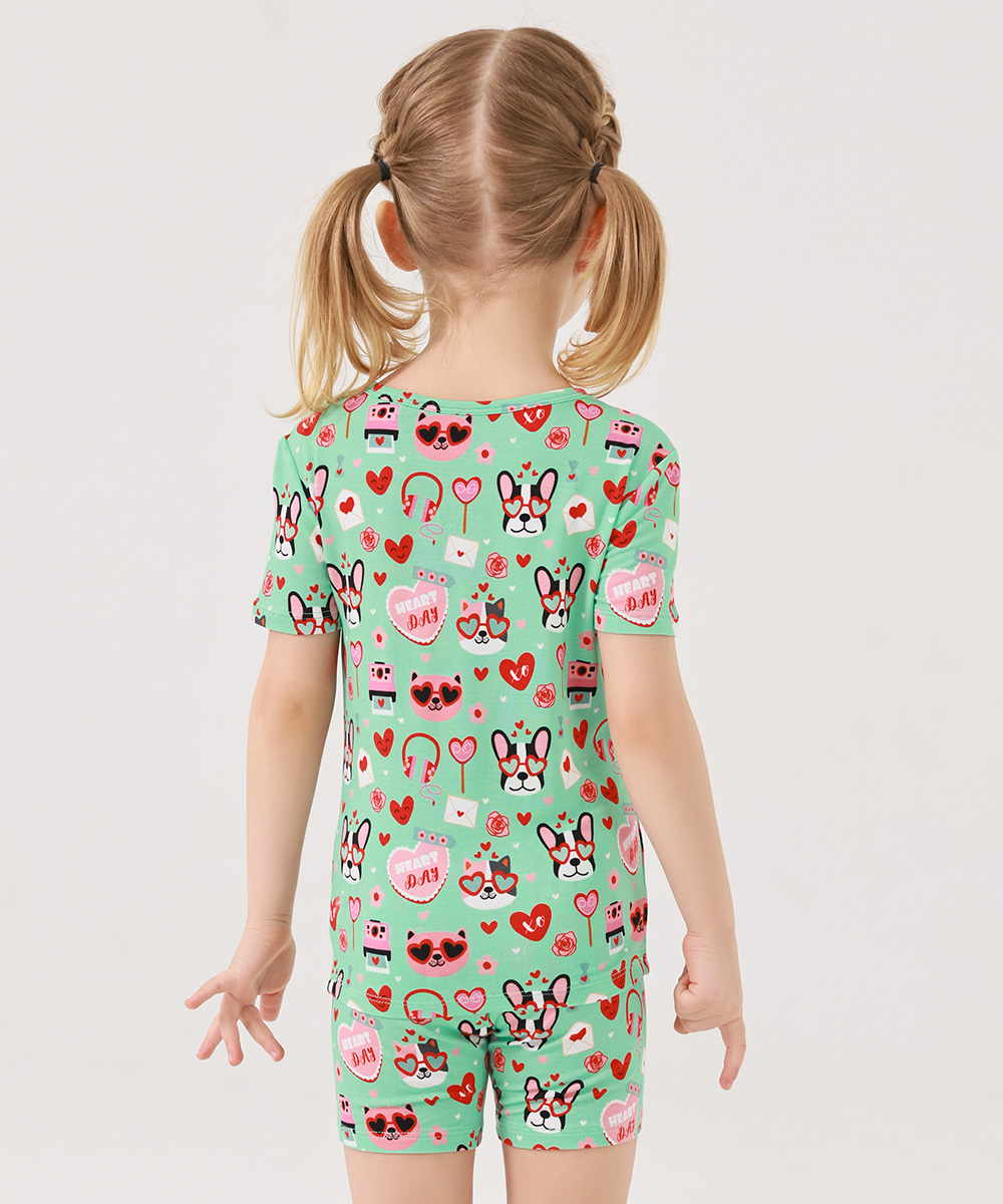 Bamboo Girls Short Sleeve Pajama Sets