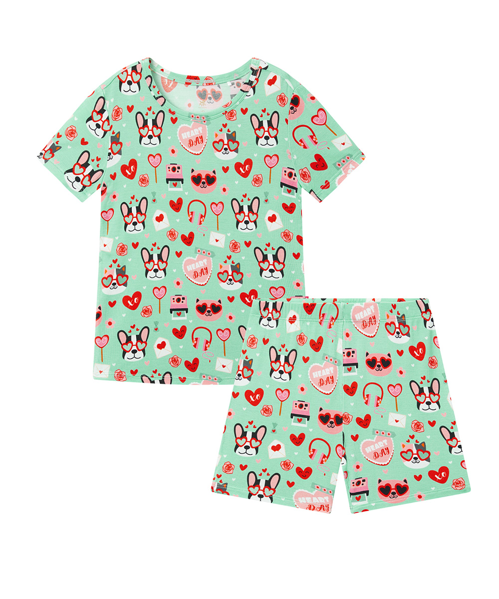 Bamboo Girls Short Sleeve Pajama Sets