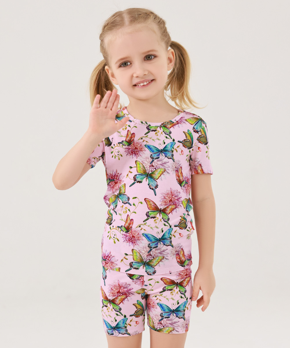 Bamboo Girls Short Sleeve Pajama Sets