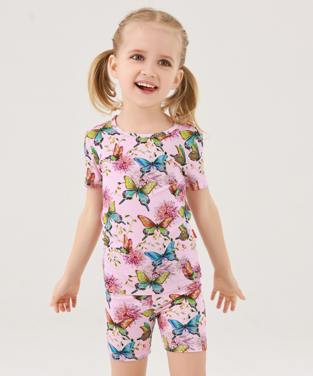 Bamboo Girls Short Sleeve Pajama Sets