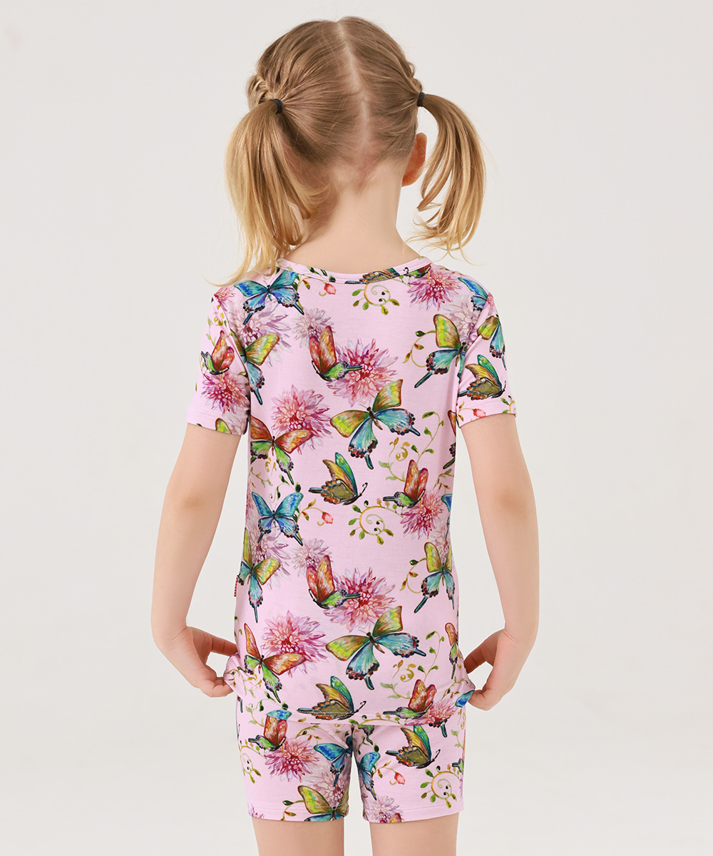 Bamboo Girls Short Sleeve Pajama Sets
