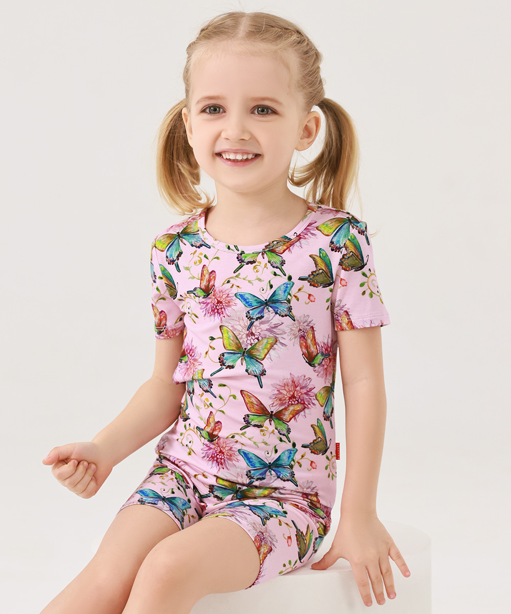 Bamboo Girls Short Sleeve Pajama Sets
