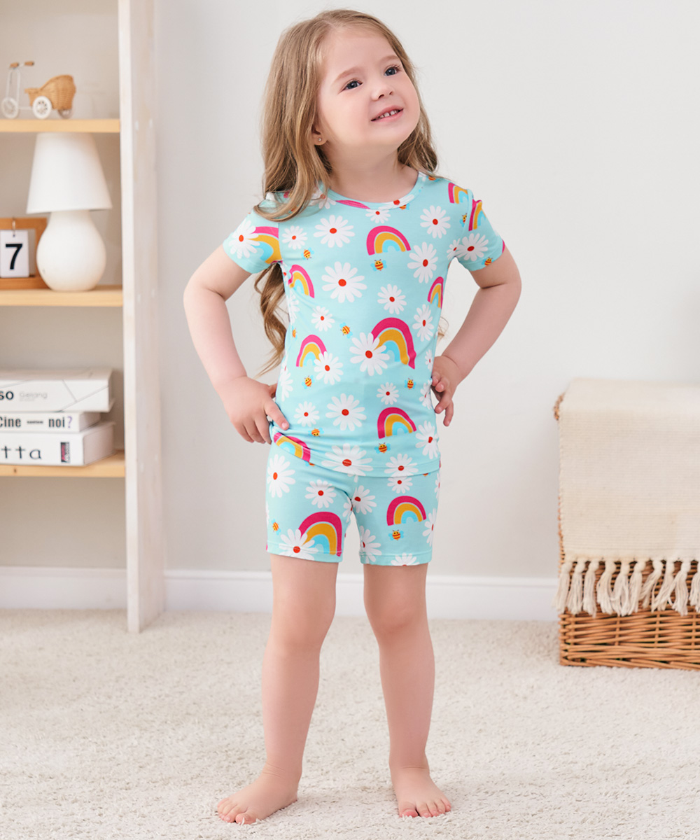 Bamboo Girls Short Sleeve Pajama Sets