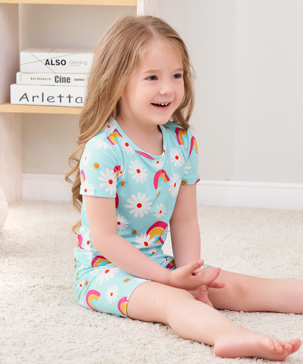 Bamboo Girls Short Sleeve Pajama Sets