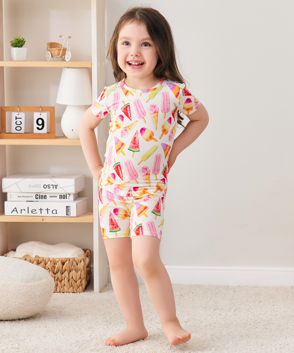 Bamboo Girls Short Sleeve Pajama Sets