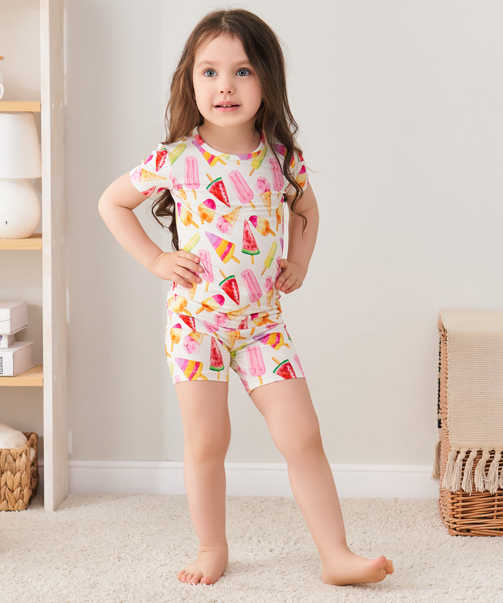 Bamboo Girls Short Sleeve Pajama Sets