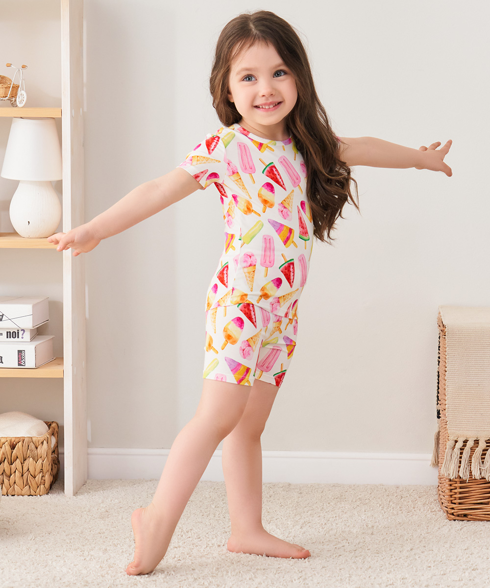 Bamboo Girls Short Sleeve Pajama Sets