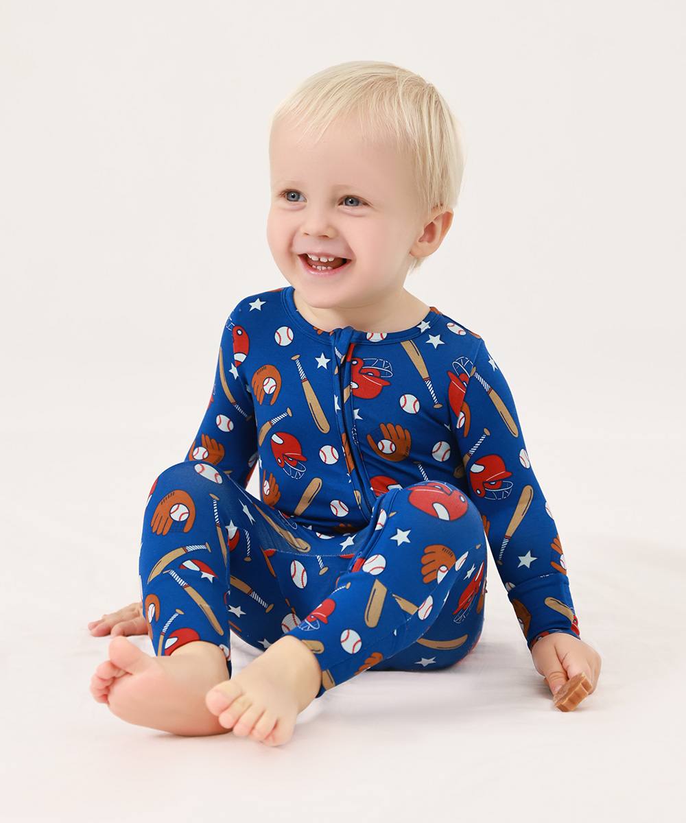 Bamboo Fold Over Baby Print Romper